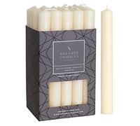 Shearer Candles Ivory - Dinner Candles - 8 inch - Unscented Dinner Candles - 8 Hour Burn Time - 20 Pack