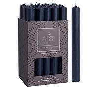 Shearer Candles Navy - Dinner Candles - 8 inch - Unscented Dinner Candles - 8 Hour Burn Time - 20 Pack