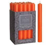 Shearer Candles Orange - Dinner Candles - 8 inch - Unscented Dinner Candles - 8 Hour Burn Time - 20 Pack