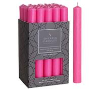 Shearer Candles Pink - Dinner Candles - 8 inch - Unscented Dripless Dinner Candles - 8 Hour Burn Time - 20 Pack