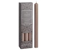 Shearer Dinner Candles - Taupe - 10 Inch - Unscented - 11 Hour Burn Time - 6 Pack