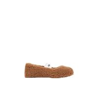 Shearling Ballerina - female - Moon Boot - Ballerina Shoes - Brown - 4 UK - Shoes 4 UK