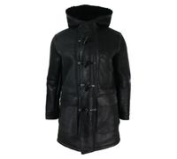 Shearling Sheepskin 3/4 Hood Jacket TruClothing Black XXL