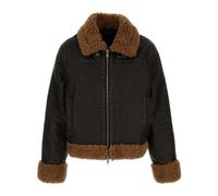 Shearling-Trim Zip Jacket - female - STAND STUDIO - Winter Jackets - Brown - 2XS - Jackets 2XS