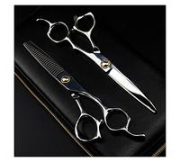 Shears for Hair Cutting 6 Inch Barber Scissors, Hairdressing Scissors, Flat Scissors, Thinning Scissors, Beauty Scissors, Hair Salon Hair Cutting Kit (Set with Case B)