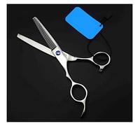 Shears for Hair Cutting Left Hand 6 Inch 5.5 Inch Silver Hairdressing Scissors, Scissors, Thinning Scissors, Human Hair Scissors Hair Cutting Kit (Color : 5.5inch thinning) (6inch Thinning B)