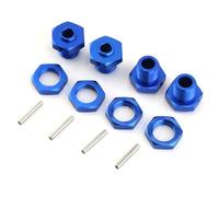SHEAWA 12PCS Wheel Hex Hub Adapter with Nut Kit for ARRMA 1/8 Typhon 3S, Aluminum Alloy RC Car Accessories for 3S BLX Upgrades (Blue)