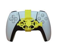 SHEAWA For PS5 3D Mini Steering Wheel Controller Gaming Racing Game Replacement Accessories (Yellow)