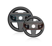 SHEAWA Racing Steering Wheel for Switch2 JoyCon - Grip Controller Set with Parent-Child Size, Switch Racing Controller Grip Accessories for Mario Kart 8 (Black)