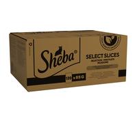 Sheba Select Slices Cat Food Pouch for Adult Cats with Duck, Turkey, Chicken and Poultry in Gravy 120x85g