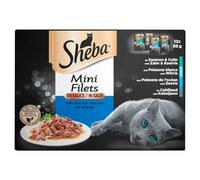 Sheba Cat Food Fish Selection Mini Fillet in Sauce - 12 Bags x 85 g