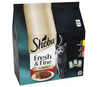 Sheba Cat Wet Food - Fresh and Fine - Cat Pouches Meaty Pieces in Gravy - 15 x 50 g (Pack OF 3)