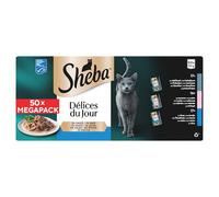 SHEBA Catcare Pouch Wet Fresh & Fine (Fish) Chunks in Gravy Adult 50 x 50 g Standard Multipack