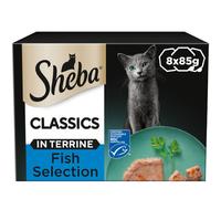 SHEBA Classics Adult Cat Food with Salmon in Terrine 8 x 85g x 4 ( 32 Trays )