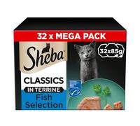 SHEBA Classics Adult Wet Cat Food Fish Selection in Terrine ( 32 Pck x 85g )