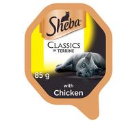 Sheba Classics Cat Food Trays Chicken in Terrine, 85 g (Pack of 22)