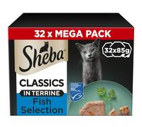 Sheba Classics Cat Food Trays Ocean Collection in Terrine 32x85g