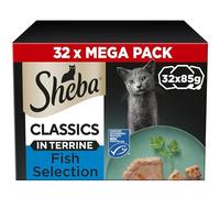 Sheba Classics Cat Food Trays Ocean Collection in Terrine 32x85g