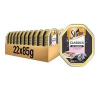 Sheba Classics Cat Food Trays Salmon in Terrine, 85 g (Pack of 22)