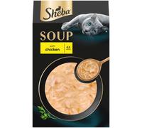 Sheba Classics Cat Food Wet - SOUP Cat Pouches with Chicken Fillets, 4 x 40 g