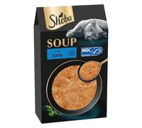 Sheba Classics Cat Food Wet - SOUP Cat Pouches with Tuna Fillets, 10 x 4 x 40g