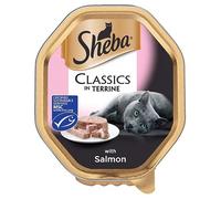 Sheba Classics Cat Tray with Salmon in Terrine, 85 g, Pack of 18