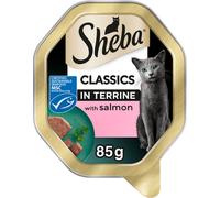 SHEBA Classics Wet Cat Food Tray Salmon in Terrine 85g x 22