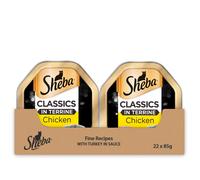 Sheba Classics, Wet Cat Food Trays, with Chicken in Terrine, 22 x 85 g