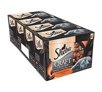 Sheba Craft Collection - Succulent Selection in Gravy - Wet Cat Food Pouches for Adult Cats - 48 x 85 g Pack
