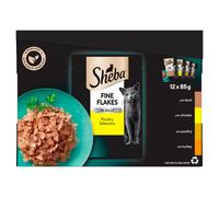 Sheba Fine Flakes Adult Cat Food Pouch Poultry Selection in Jelly 12 x 85g