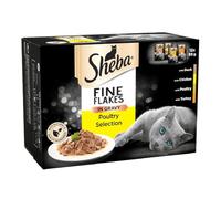 Sheba Fine Flakes Cat Food Pouches Poultry in Gravy 12 x 85g