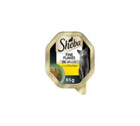 Sheba Fine Flakes Cat Food Tray with Chicken in Jelly 2x11x85g