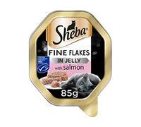 Sheba Tray Fine Flakes With Salmon In Jelly 85g (Pack of 22)
