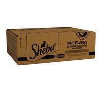 Sheba Fine Flakes Poultry Collection in Jelly 72 Pouches, Wet Cat Food