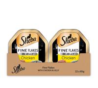 Sheba Fine Flakes Wet Cat Food with Chicken in Jelly Multipack - Size: 22 x 85g