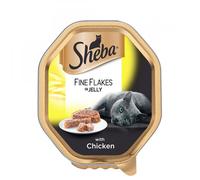 SHEBA Fine Flakes Cat Tray with Chicken in Jelly 85g