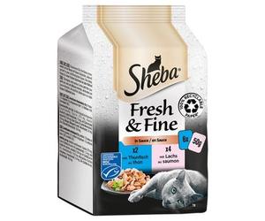 Sheba Fresh Choice Cat Pouches Fish Collection in Gravy 6x 50g