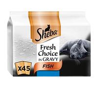 Sheba Fresh Choice Mixed Fish in Gravy Adult Wet Cat Food Pouches 15 x 50g