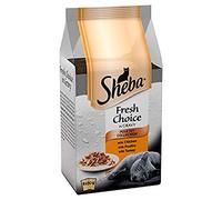 Sheba Fresh Choice Poultry Collection in Gravy, Wet Cat Food Mini Pouches for Adult Cats, 48 x 50 g Pack