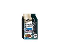SHEBA Fresh Cuisine Taste of Tokyo Cat Pouches with Salmon and Tuna in Gravy 8x 6x50 g ? Gourmet Wet Cat Food with Tuna and Salmon