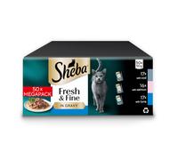 SHEBA Fresh & Fine Cat Pouches Fish collection in Gravy 50x50g