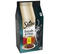 SHEBA Fresh & Fine Cat Pouches with Beef & Chicken in Gravy 6x50g