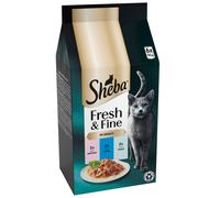 SHEBA Fresh & Fine Cat Pouches with Salmon & Tuna in Gravy 6x50g