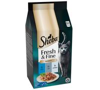 SHEBA Fresh and Fine Cat Pouches with Tuna and Cod and Whitefish in Gravy - 6 x 50g