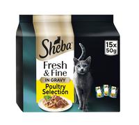 SHEBA Fresh & Fine Wet Cat Food Pouch Poultry in Gravy 51 Pouch