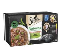 SHEBA Nature?s Collection Cat Trays Mixed Selection in Gravy 85 g, 8 Count (Pack of 4)