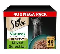 Sheba Natures Collection Adult Wet Cat Food Pouches Mixed in Gravy 120 x 85g