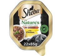 Sheba Natures Collection Adult Wet Cat Food Trays with Chicken and Red Pepper in Gravy 22 x 85g