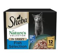 SHEBA Natures Collection Cat Pouches Fish Collection in Gravy 12x85g (pack of 4)