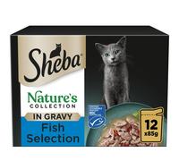 SHEBA Natures Collection Cat Pouches Fish Collection in Gravy 12x85g (pack of 4)